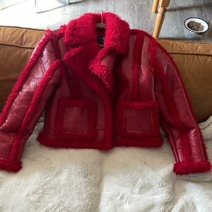 7 for all Mankind red jacket Medium